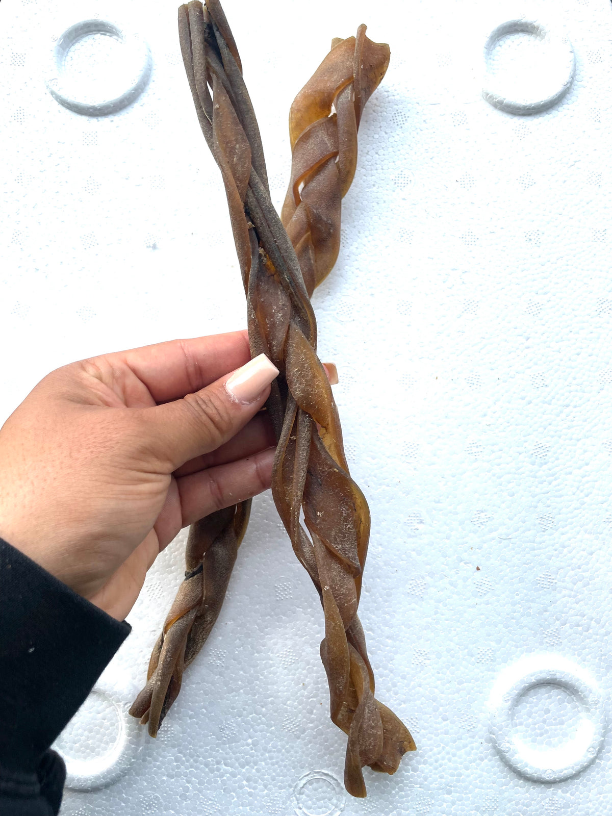Braided camel skin