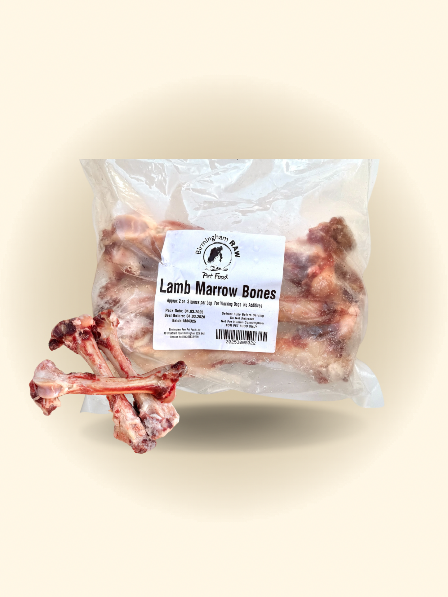 Lamb marrow bones pack of 3