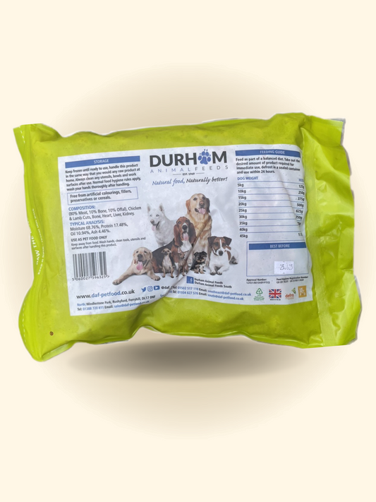 Chicken & Lamb freeflow raw mince 1KG