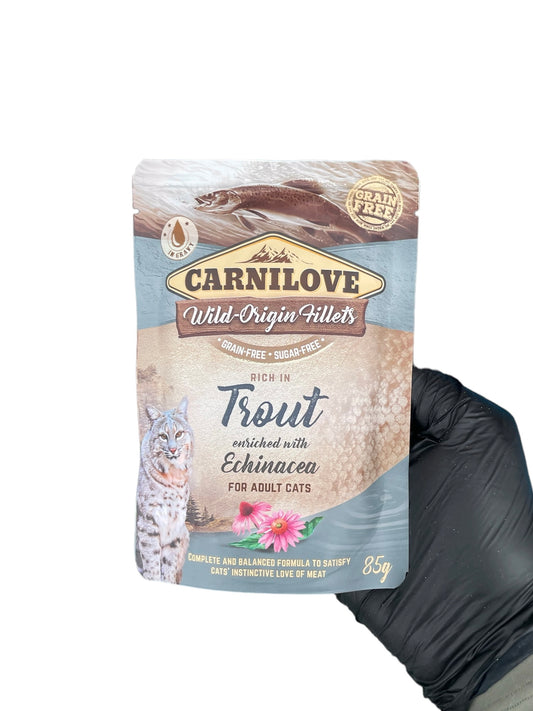 Trout cat food pouch