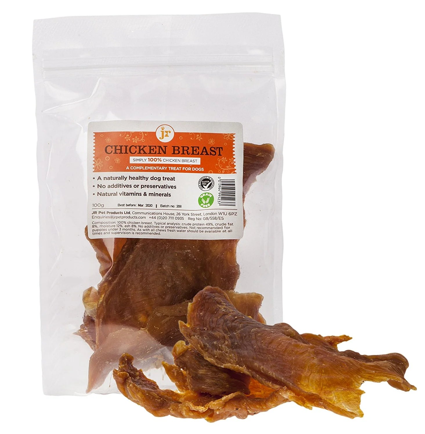 Chicken breast jerky 100g – Paws to hooves - Main Image