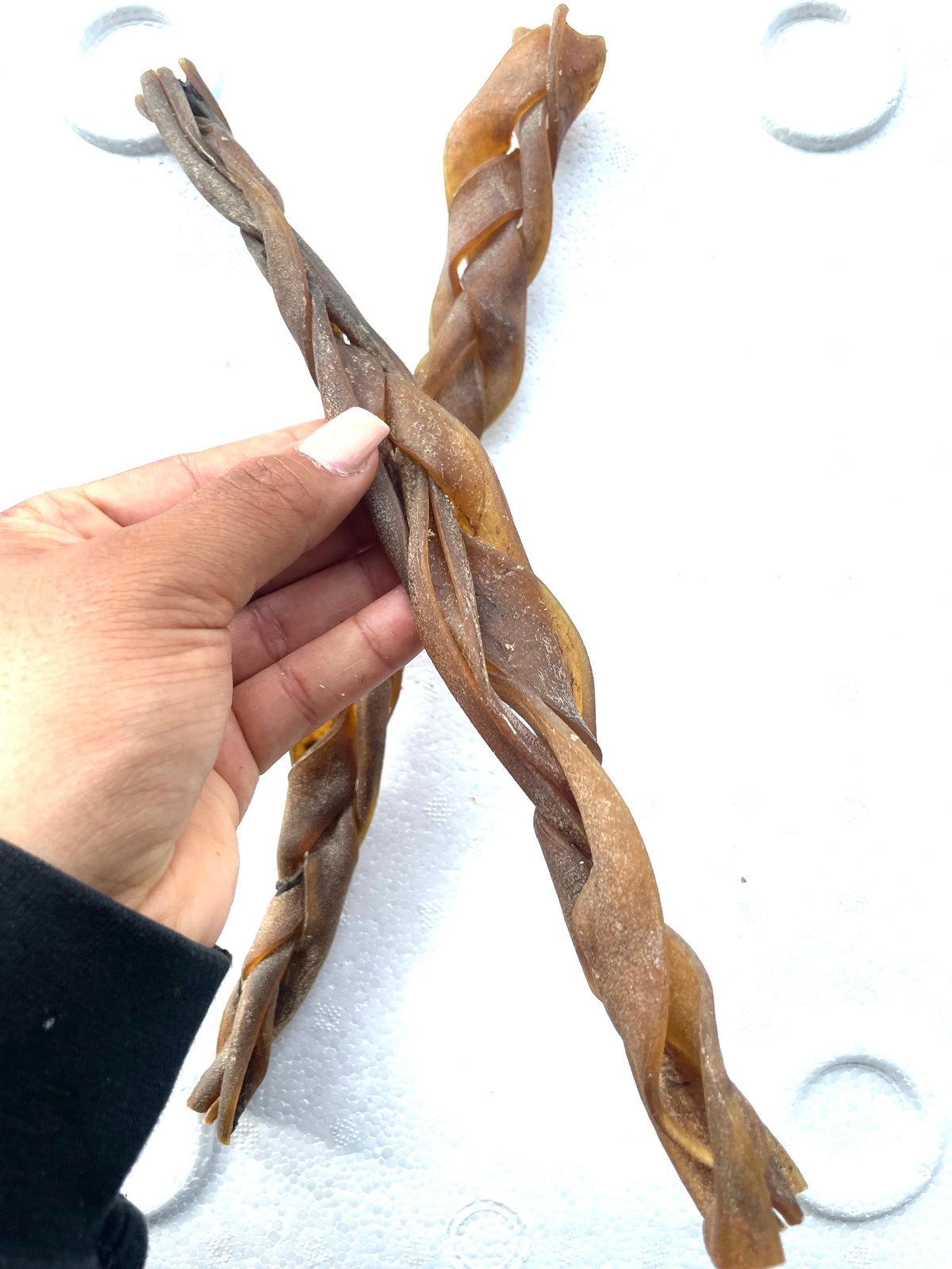 Braided camel skin