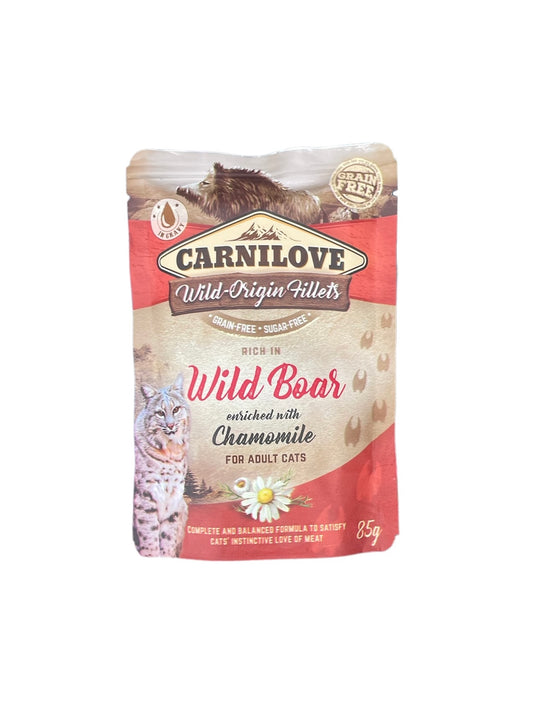 Wild boar adult cat food pouch