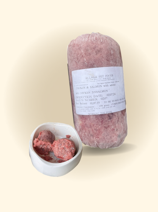 Chicken & salmon raw mince