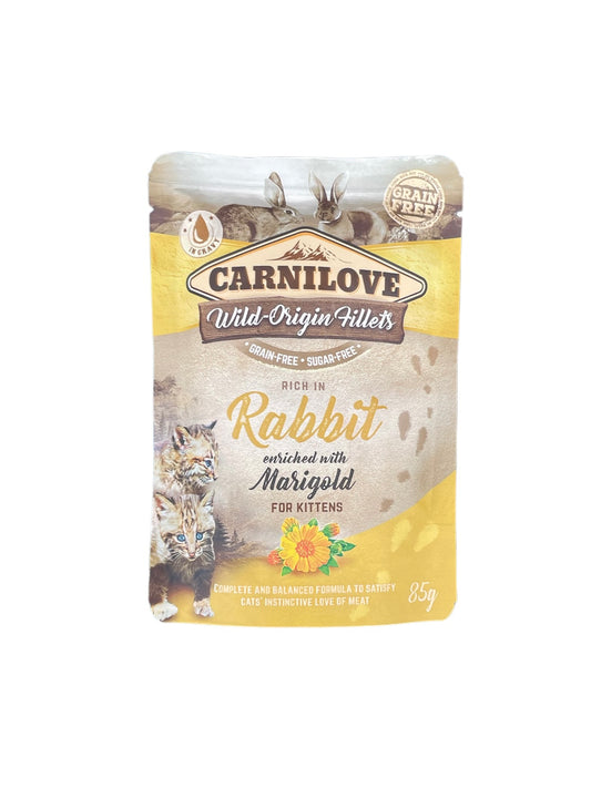 Rabbit with marigold Cat food pouch