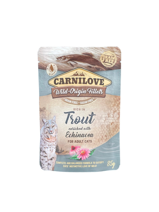 Trout cat food pouch