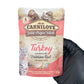 Turkey with valerian root cat pouch food