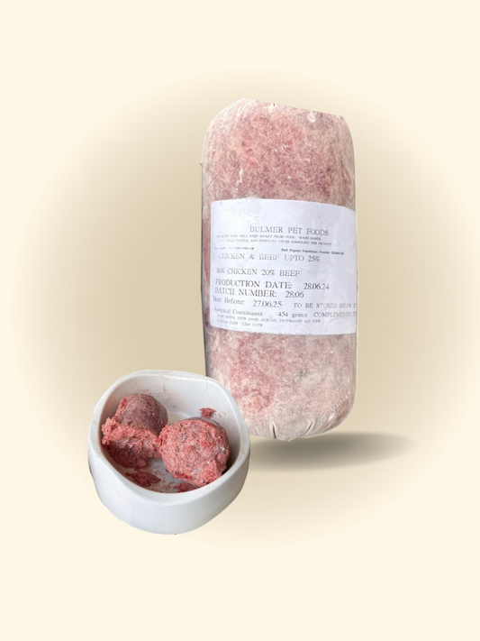 Chicken and beef Raw mince