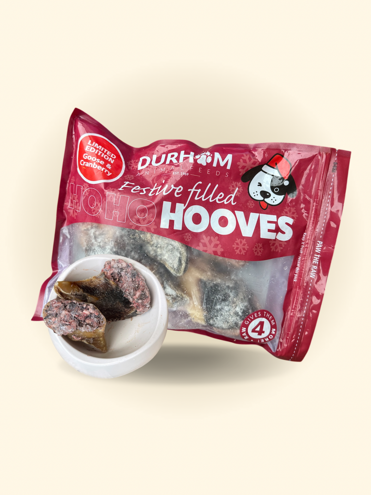 Filled hooves goose and cranberry