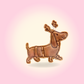 Santa dachshund Peanut butter cookie