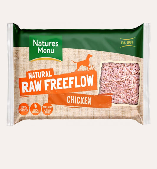 Chicken freeflow natures menu raw 2kg