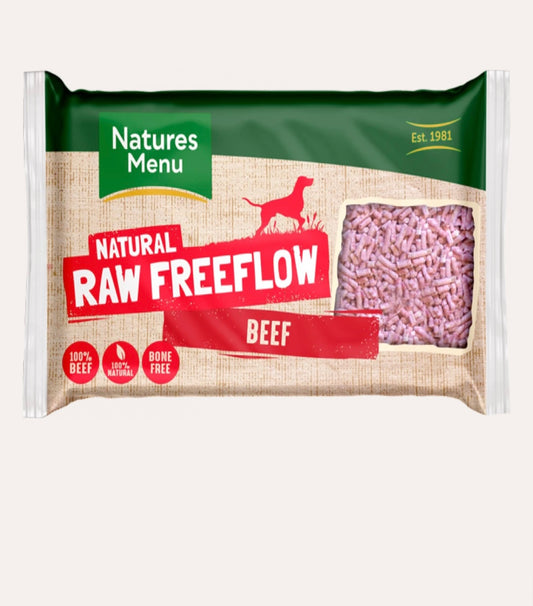 Beef freeflow natures menu raw 2kg