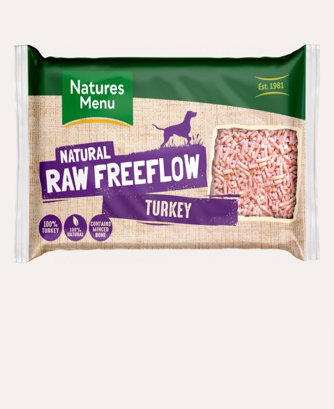 Turkey freeflow natures menu raw 2kg